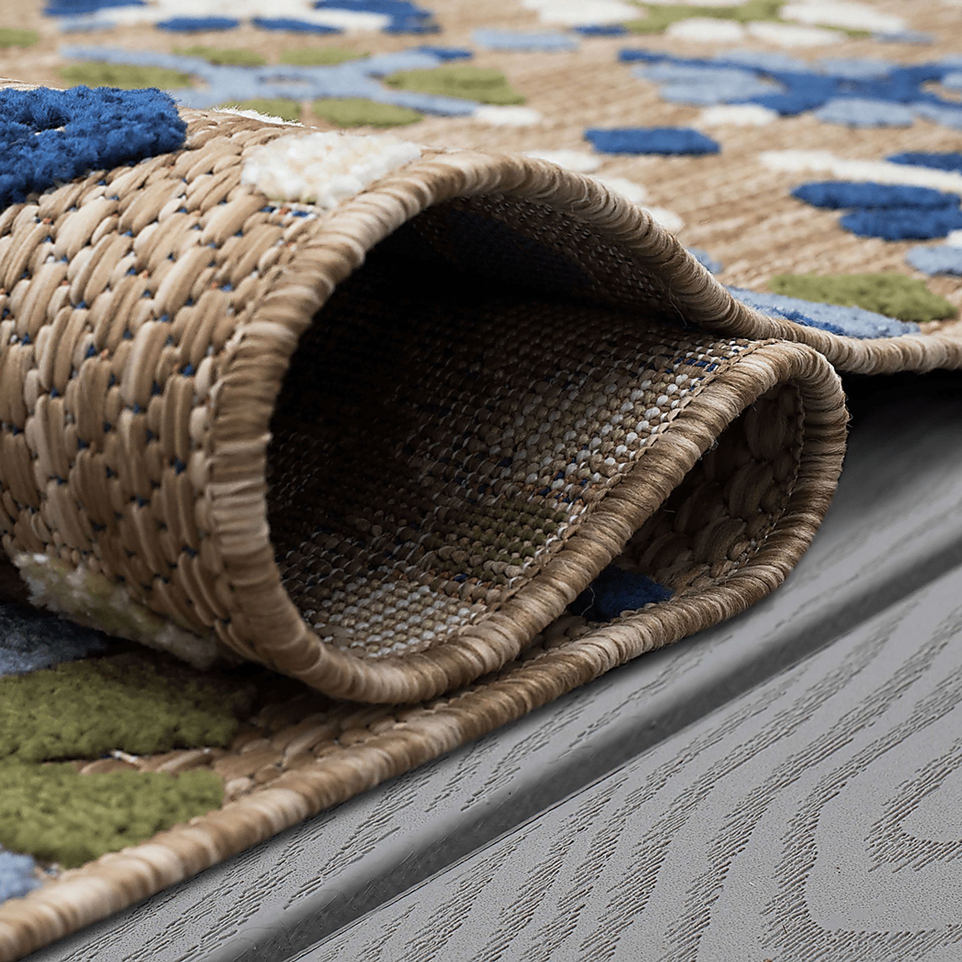 Martoise Blue 7'10 x 10' Indoor/Outdoor Rug - Image 5