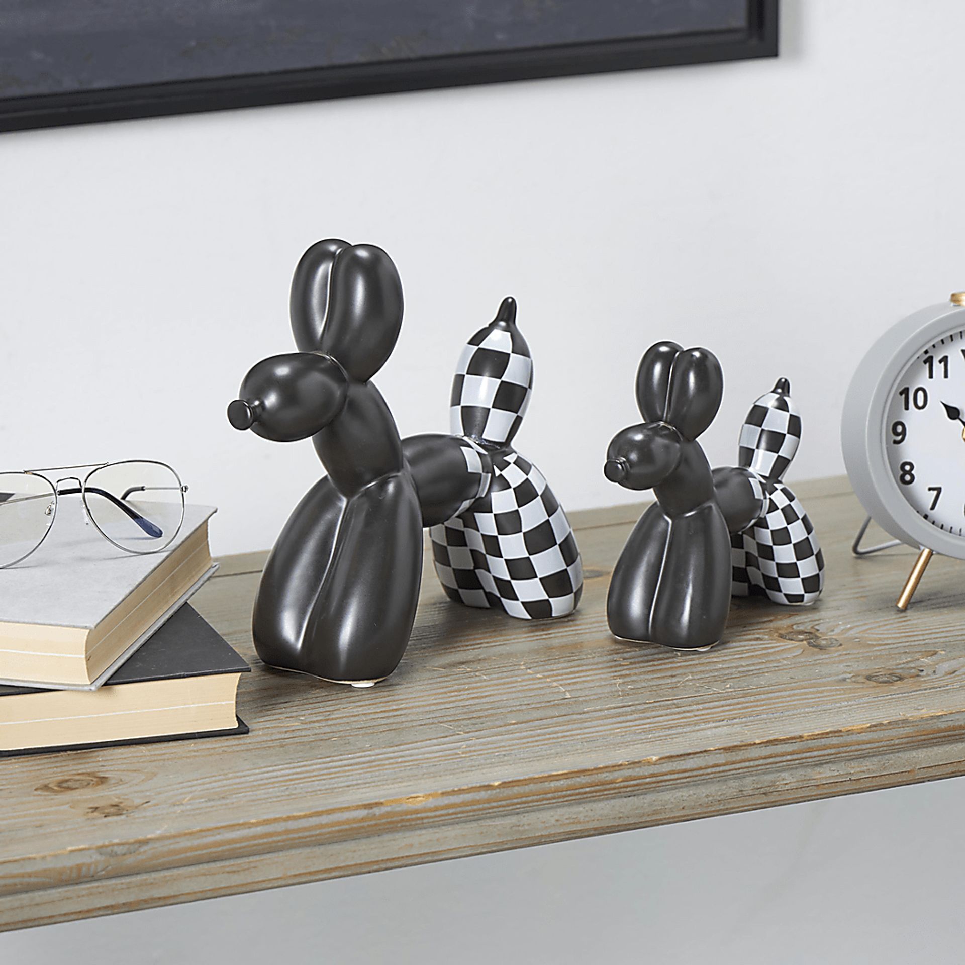 Maruc Black Sculpture, Set of 2 - Image 2