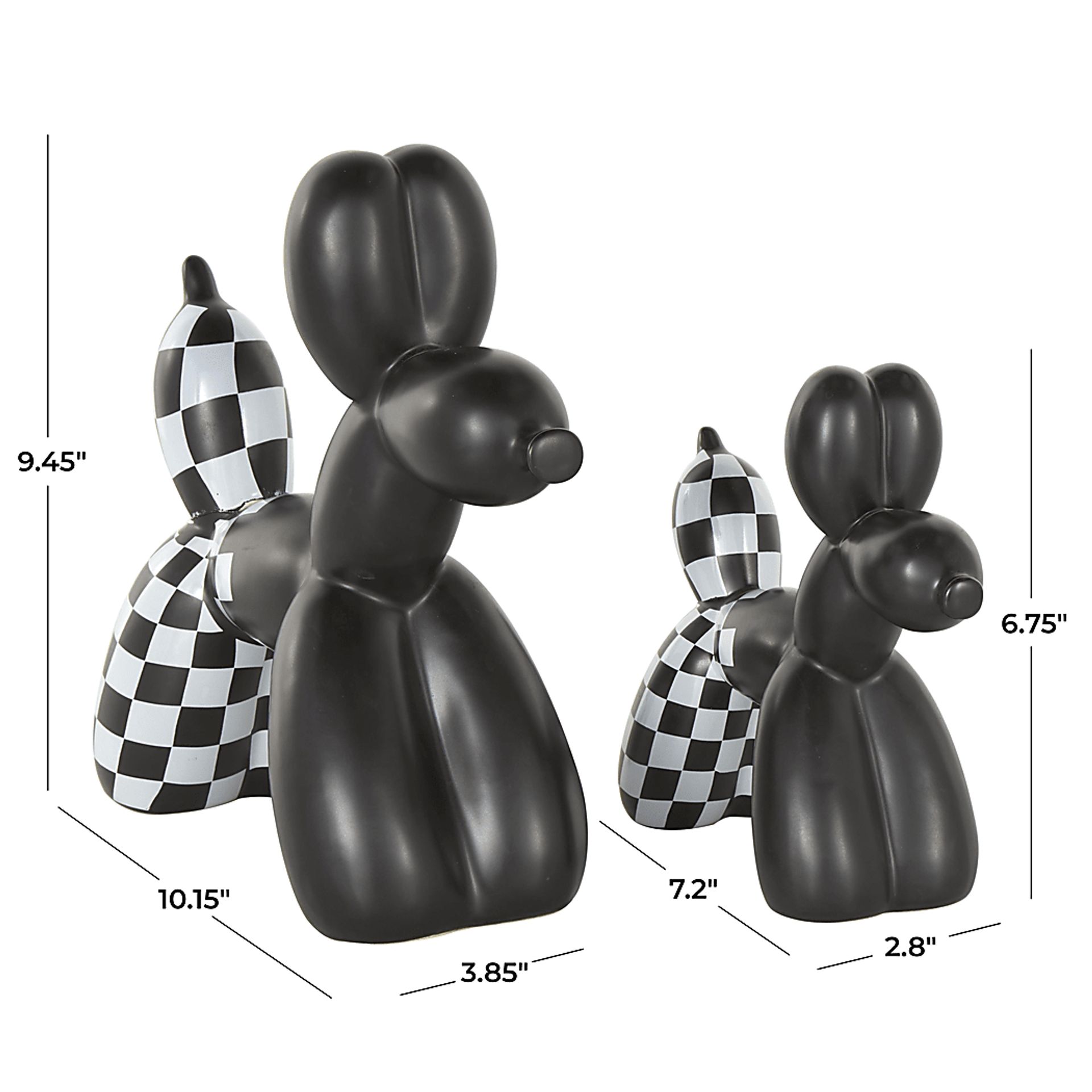 Maruc Black Sculpture, Set of 2 - Image 7