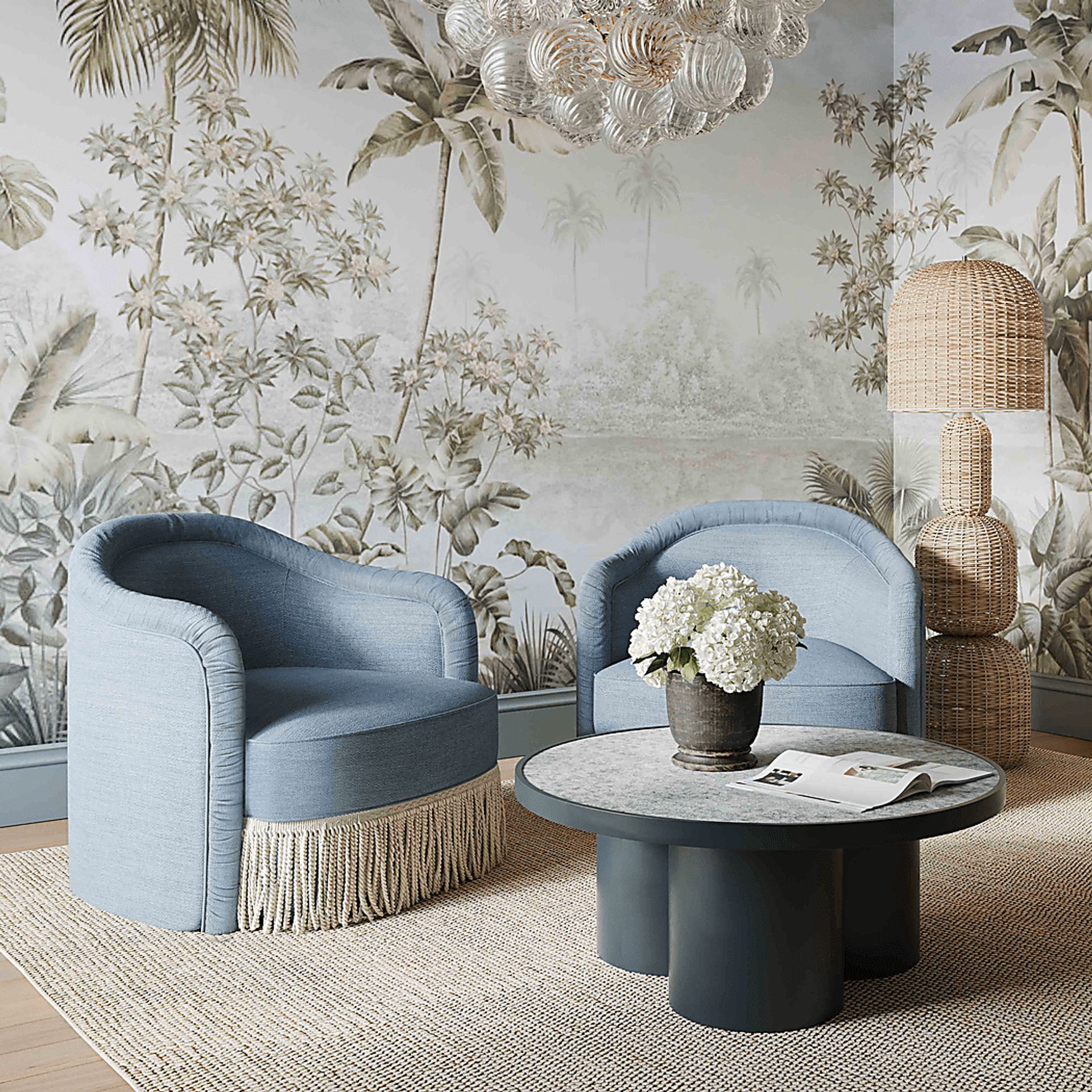 Marumsco Blue Accent Chair - Image 2