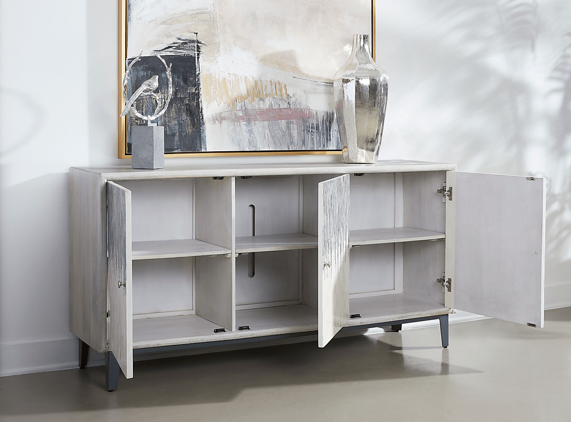 Marvaling White Credenza - Image 3
