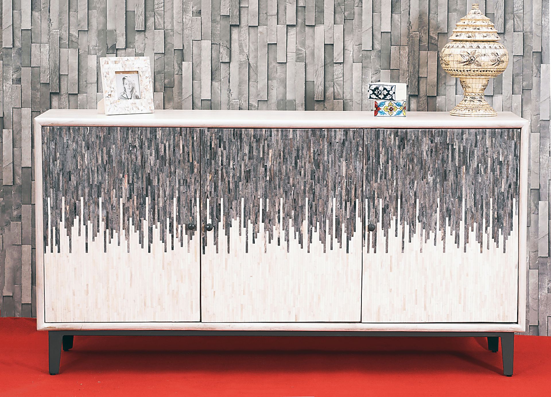 Marvaling White Credenza - Image 4