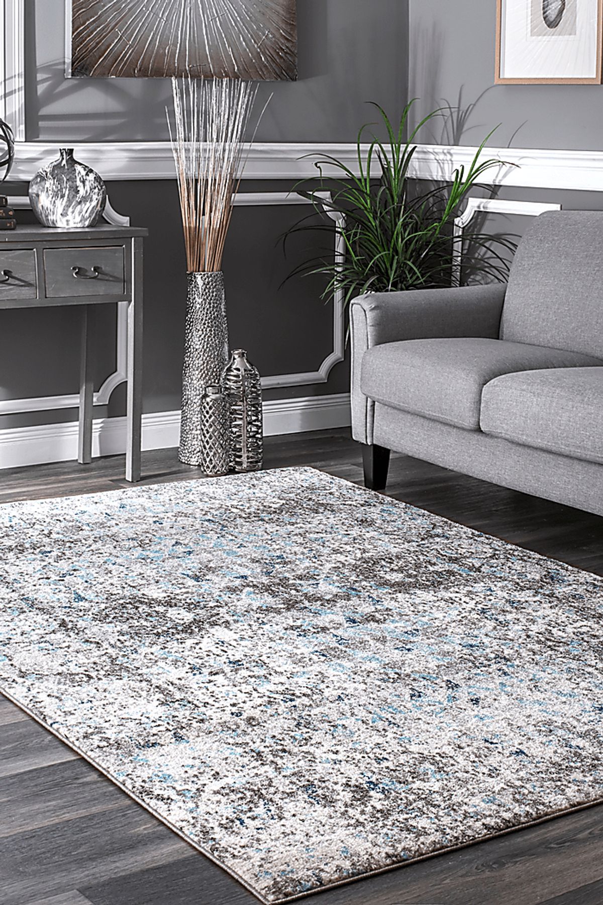 Marvan Gray Polyproylene Rug | Rooms to Go