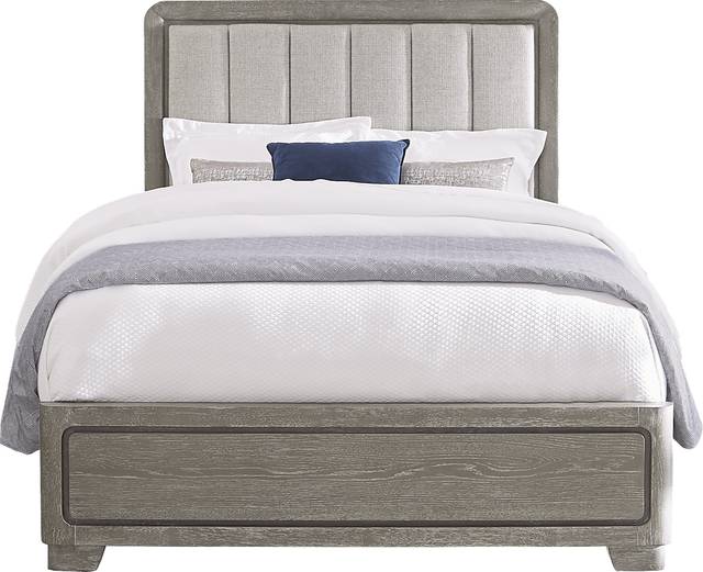 Marvella Gray 5 Pc King Panel Bedroom - Thumbnail - Image 3