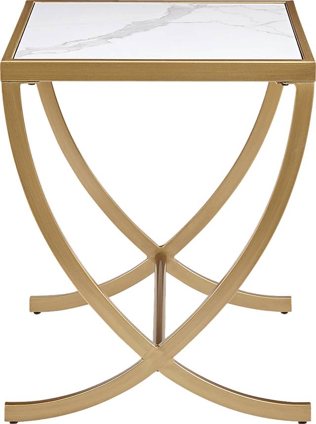 Marwede White End Table - Thumbnail - Image 4