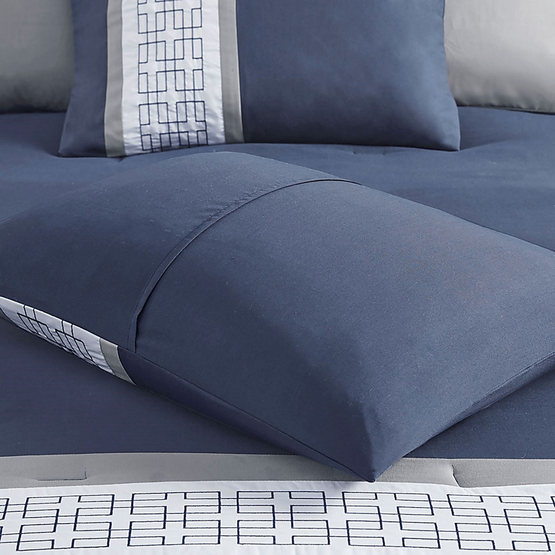 Marwin Blue 8pc Cal King Comforter Set - Image 15