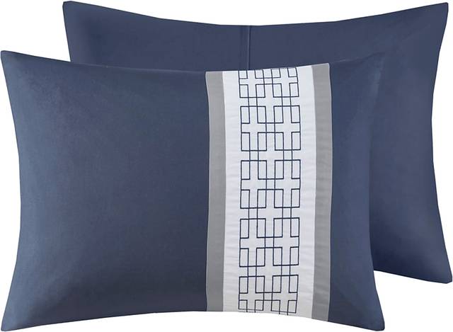Marwin Blue 8pc Queen Comforter Set - Thumbnail - Image 11