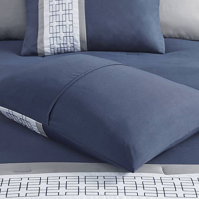 Marwin Blue 8pc Queen Comforter Set - Thumbnail - Image 15