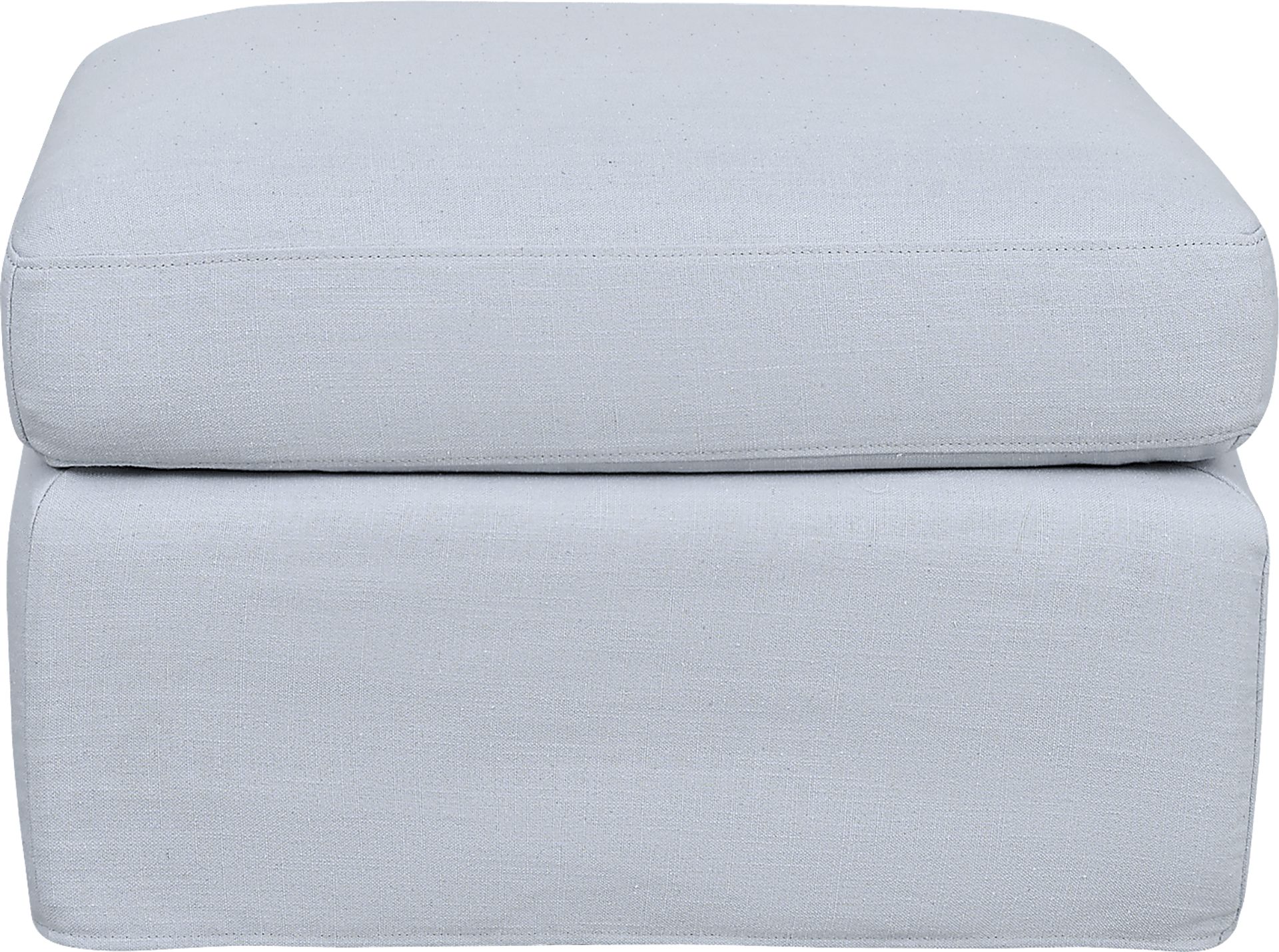 Mary Lou Blue Slipcover Glider Ottoman - Image 2