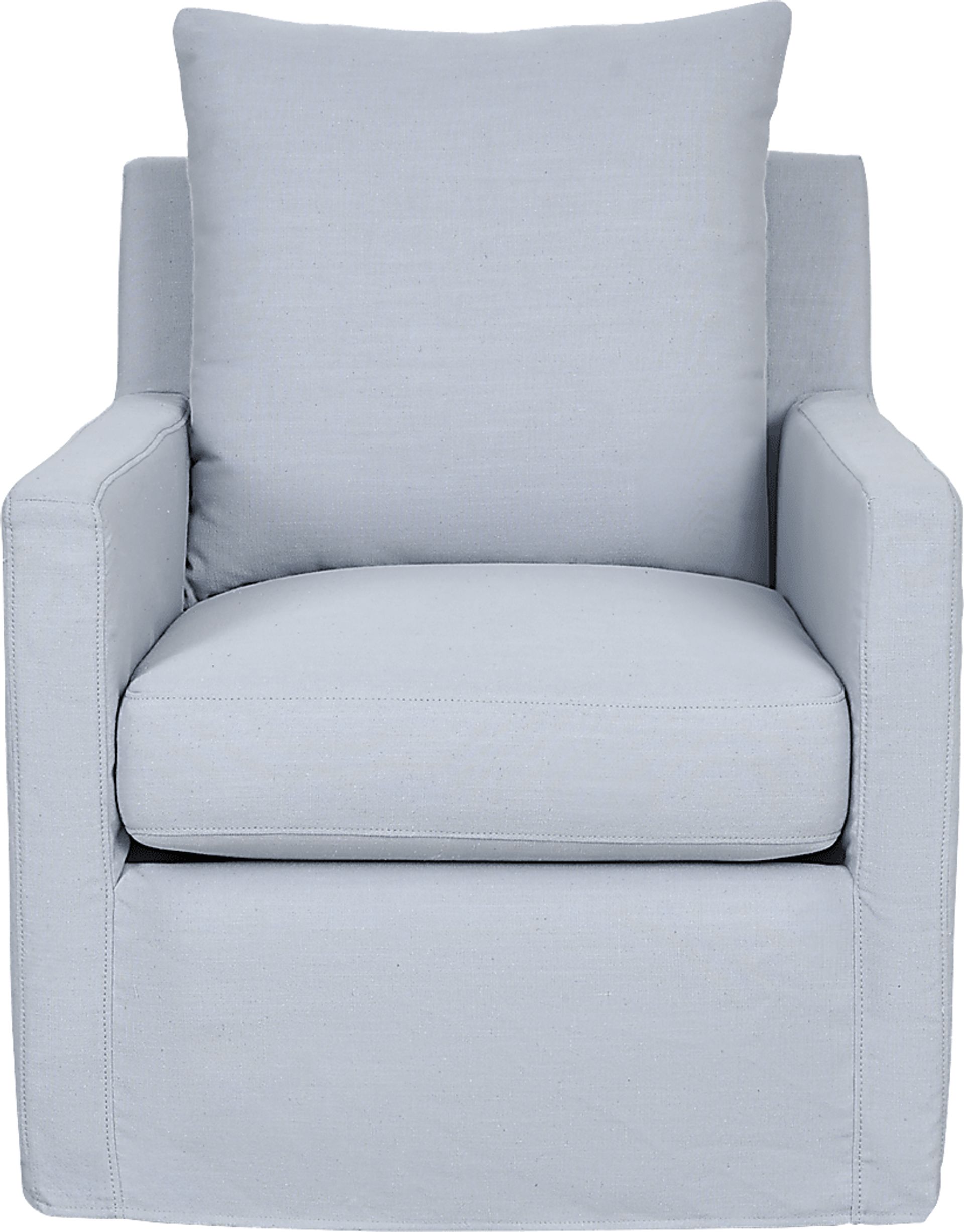 Mary Lou Blue Slipcover Swivel Glider - Image 2