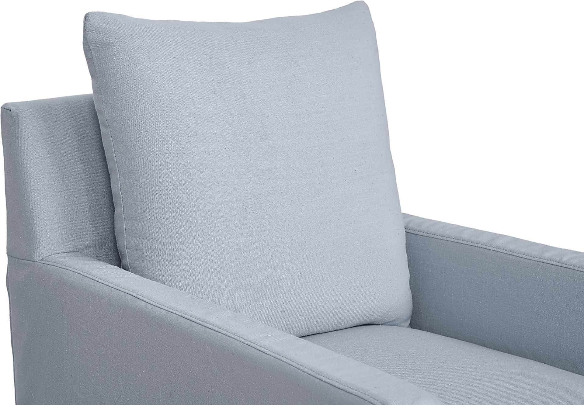 Mary Lou Blue Slipcover Swivel Glider - Image 3