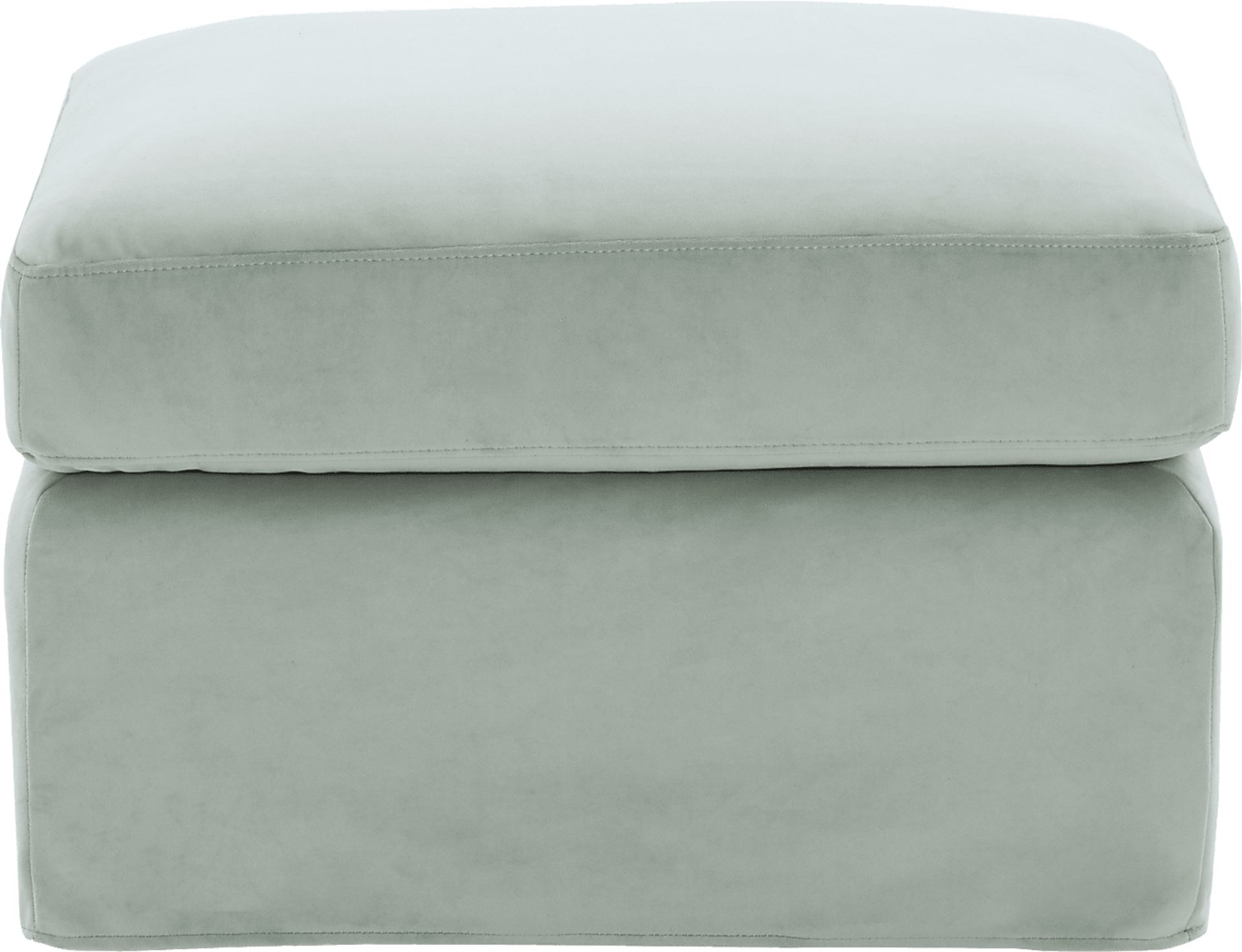 Mary Lou Green Slipcover Glider Ottoman - Image 2