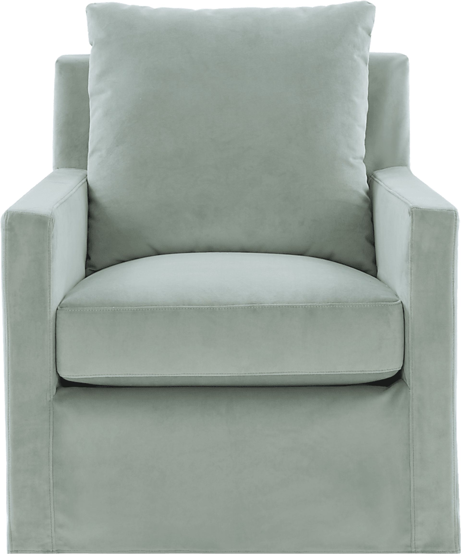 Mary Lou Green Slipcover Swivel Glider - Image 2