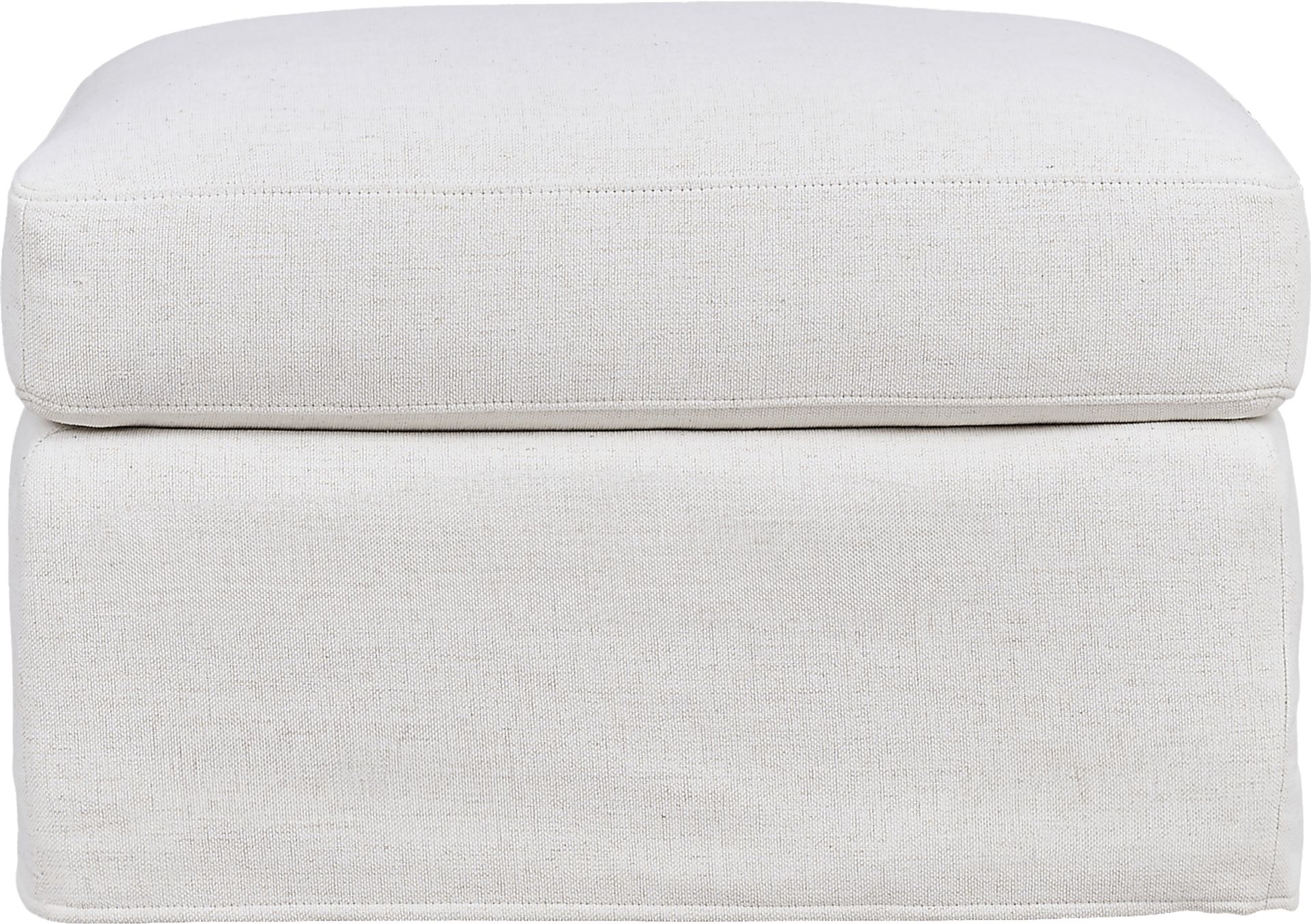 Mary Lou White Slipcover Glider Ottoman - Image 2