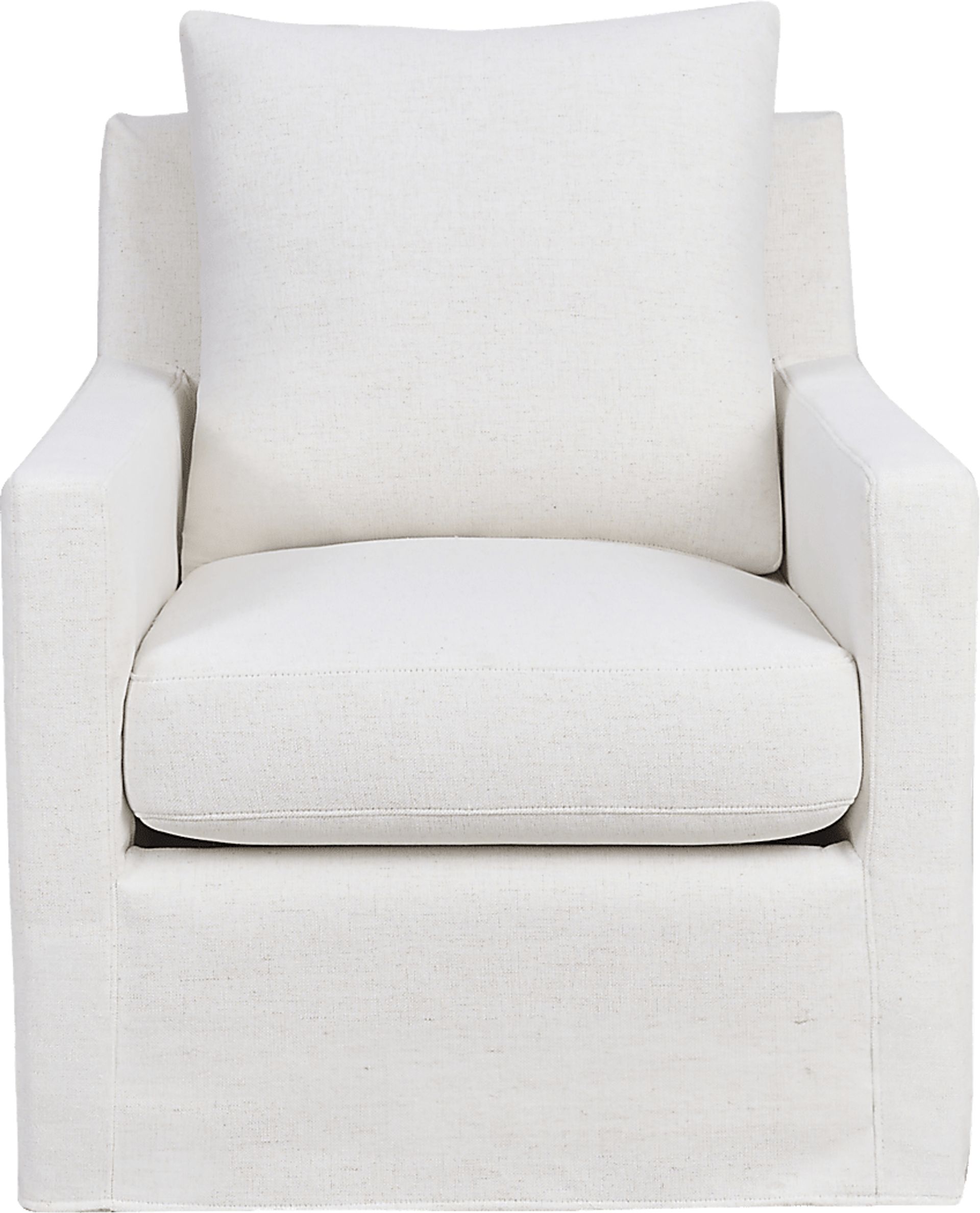 Mary Lou White Slipcover Swivel Glider - Image 2