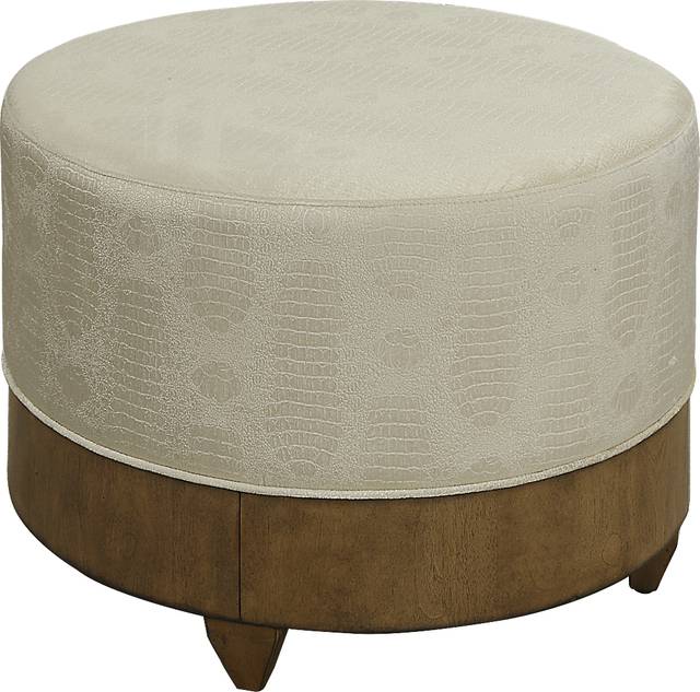 Maryana Cream Accent Ottoman - Thumbnail - Image 1