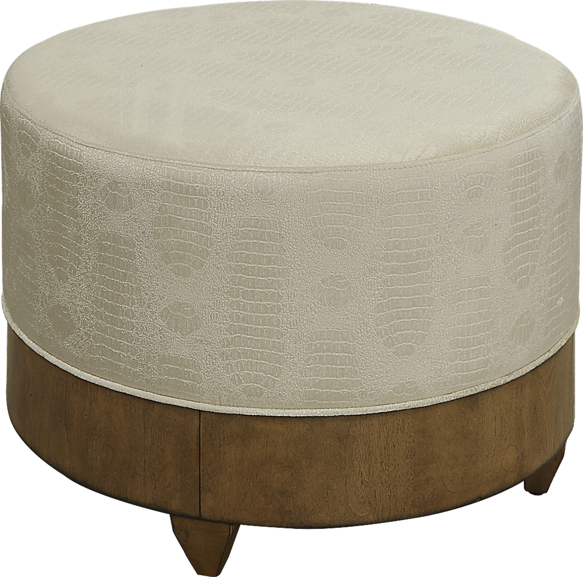 Maryana Cream Accent Ottoman - Image 1