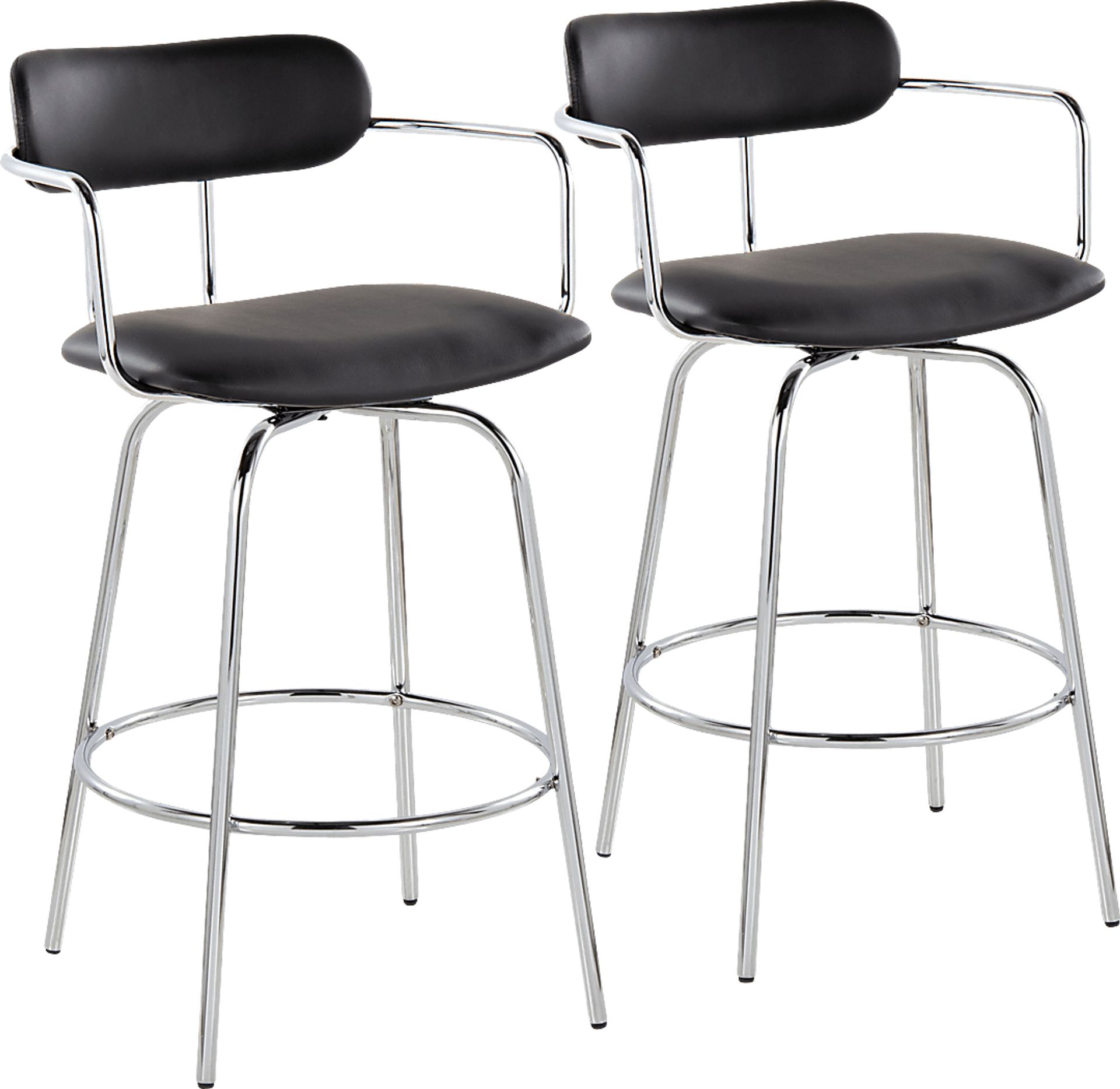 Marysa Black Counter Height Stool, Set of 2 - Image 1