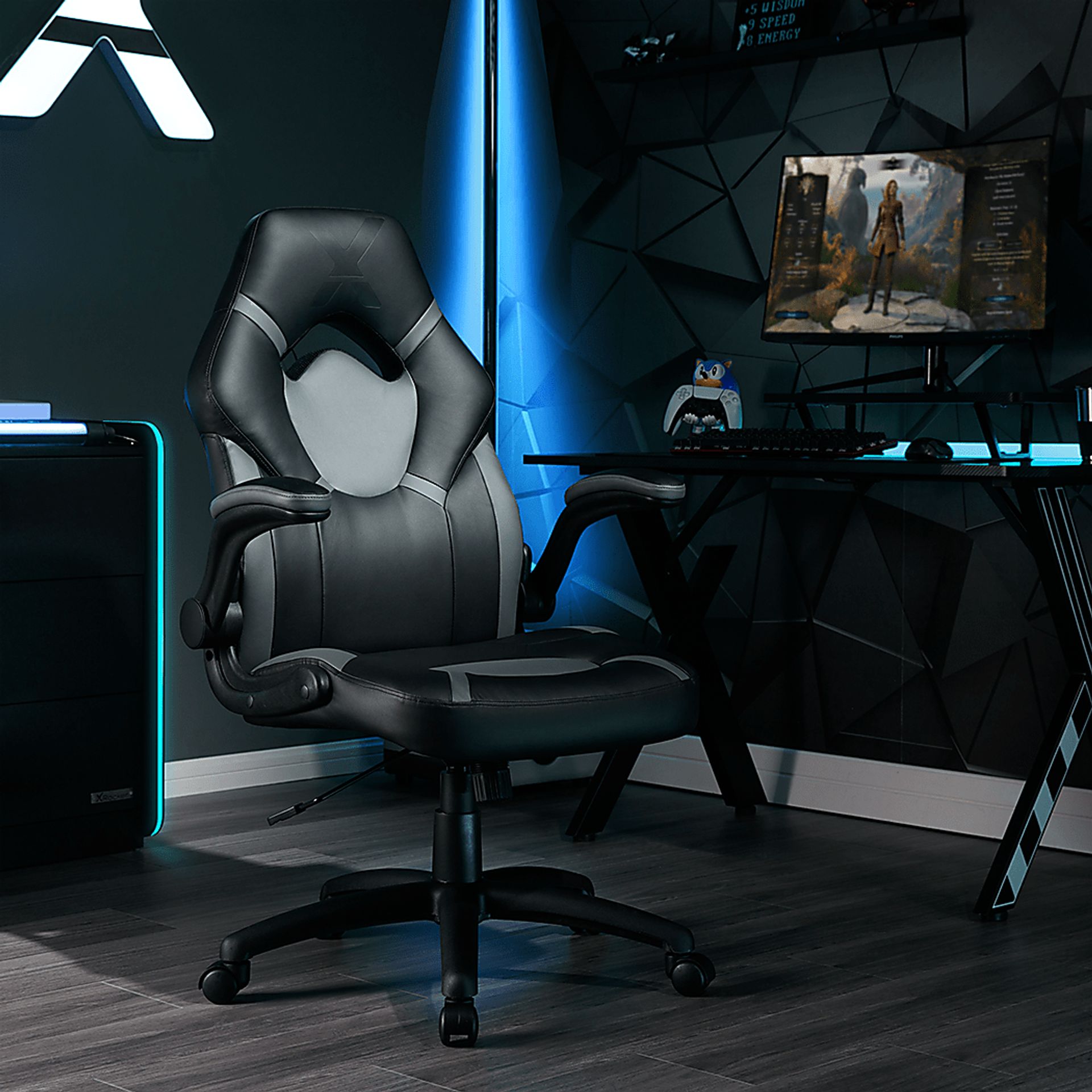 Masdon Black/Gray Office Chair - Image 3