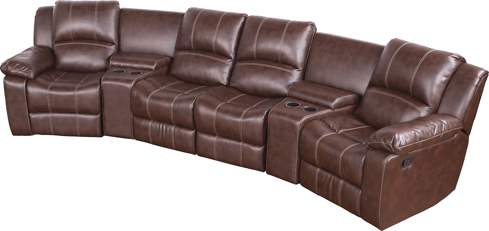 Masino 5 Pc Blended Leather Sectional - Image 1