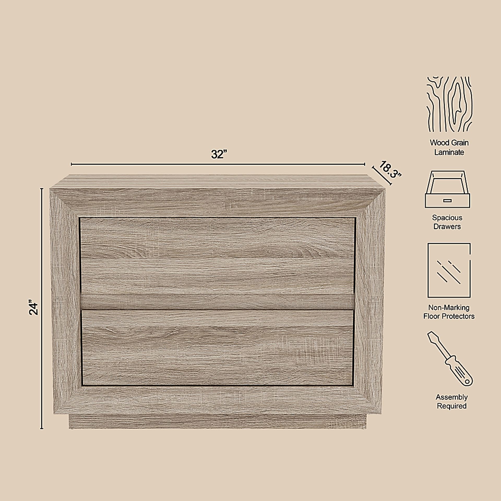 Masiva II Brown Nightstand - Image 4
