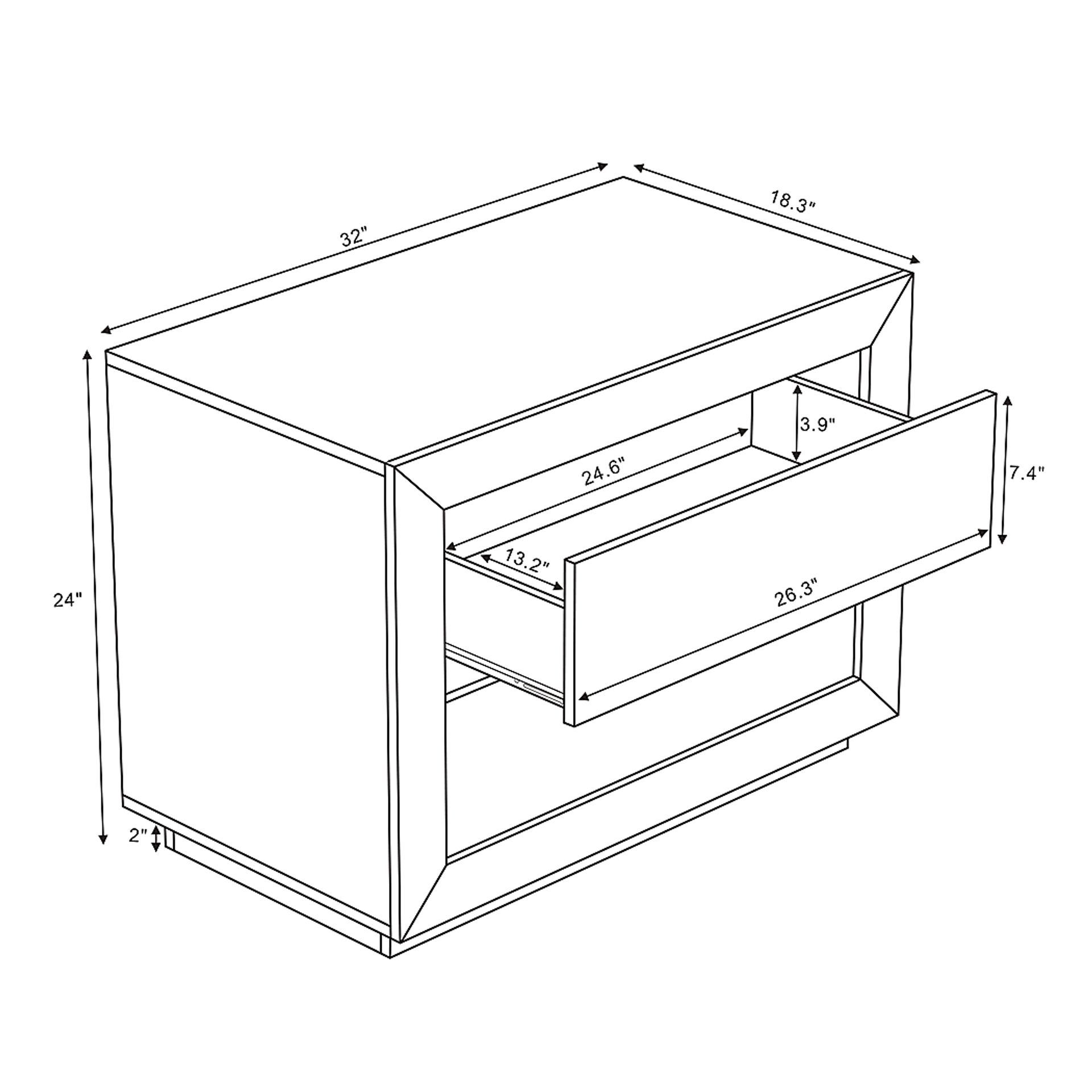 Masiva II Charcoal Nightstand - Image 5
