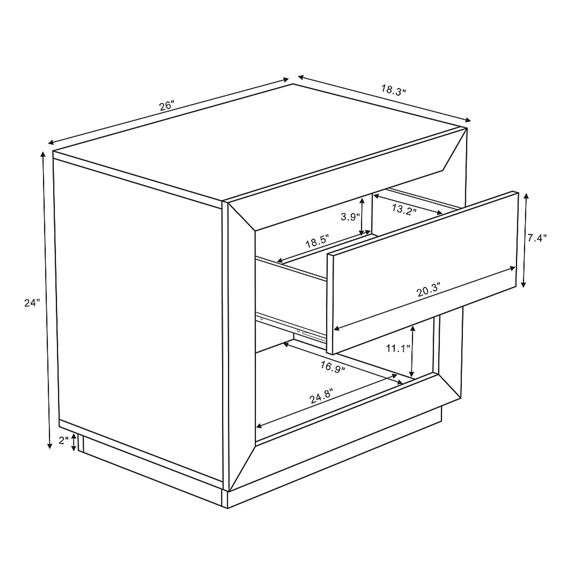 Masiva III Brown Nightstand - Image 6