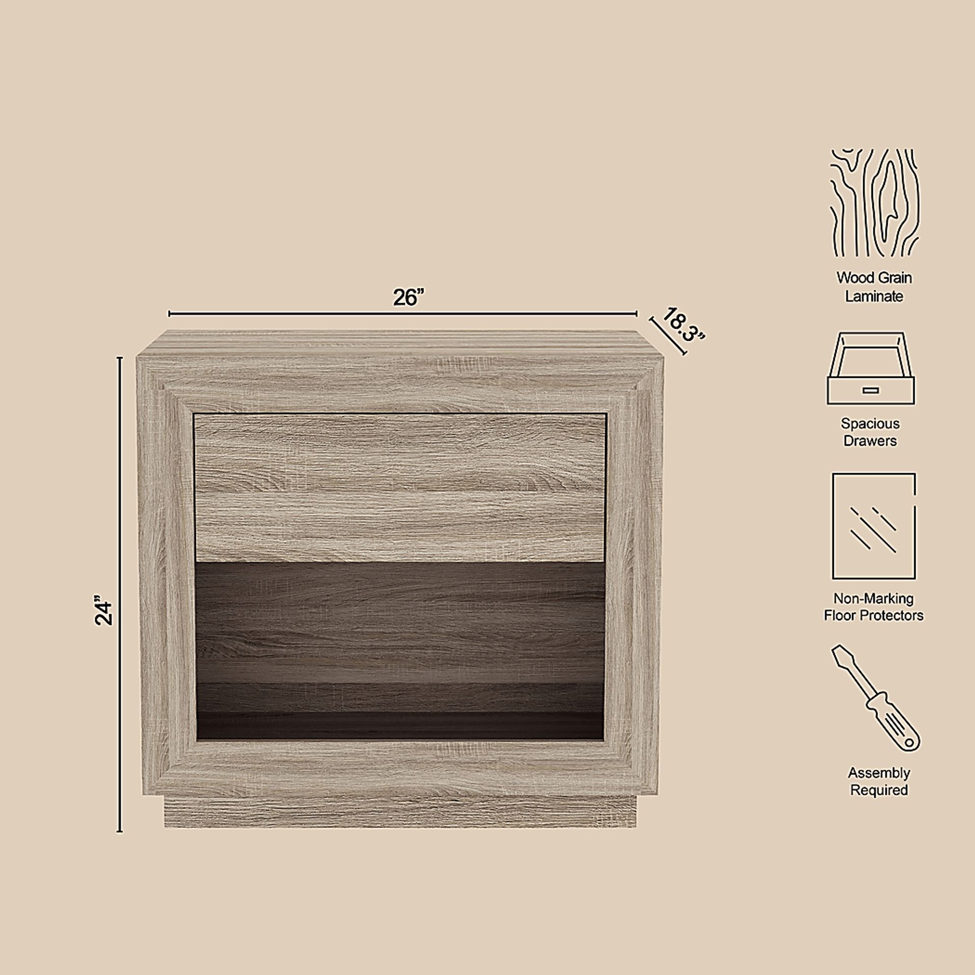 Masiva III Brown Nightstand - Image 7