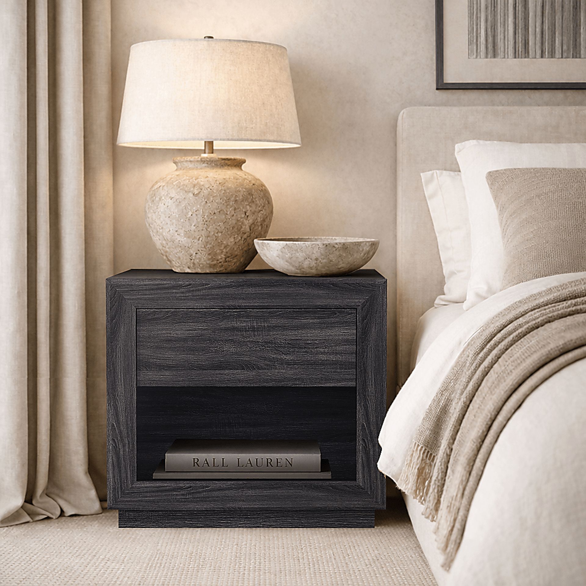 Masiva III Charcoal Nightstand - Image 3
