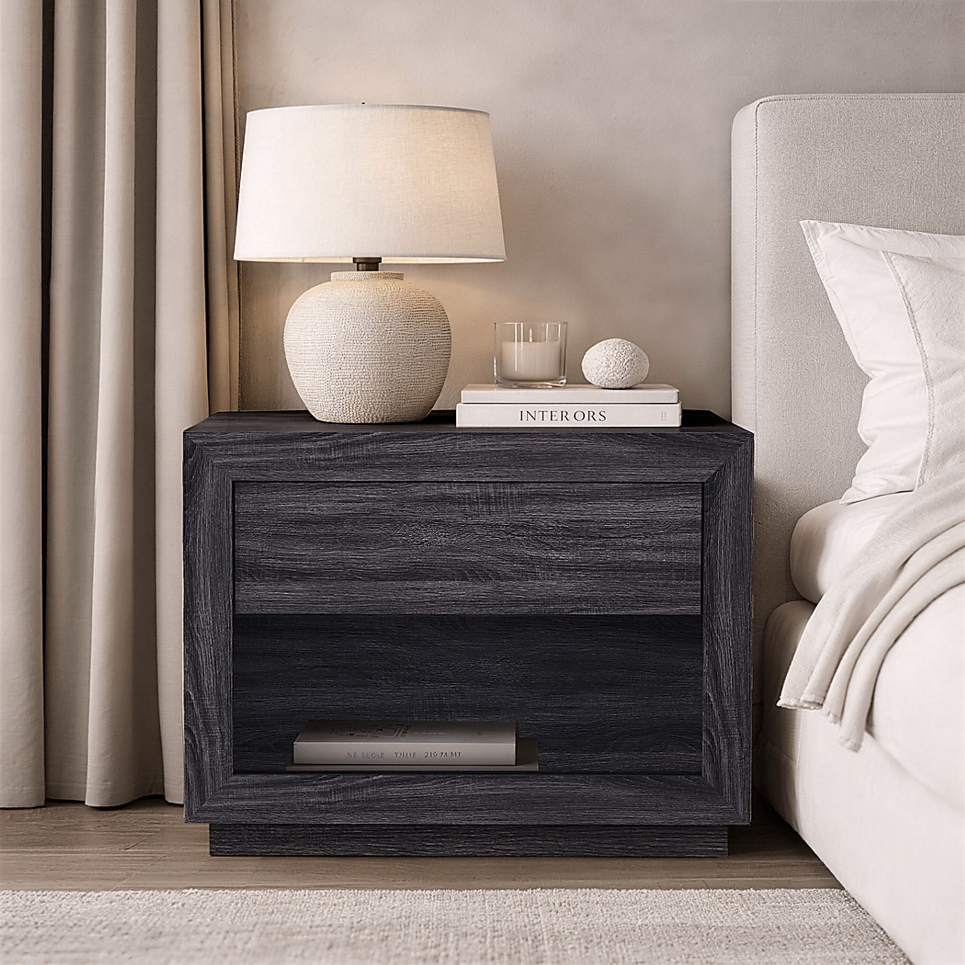 Masiva IV Charcoal Nightstand - Image 2