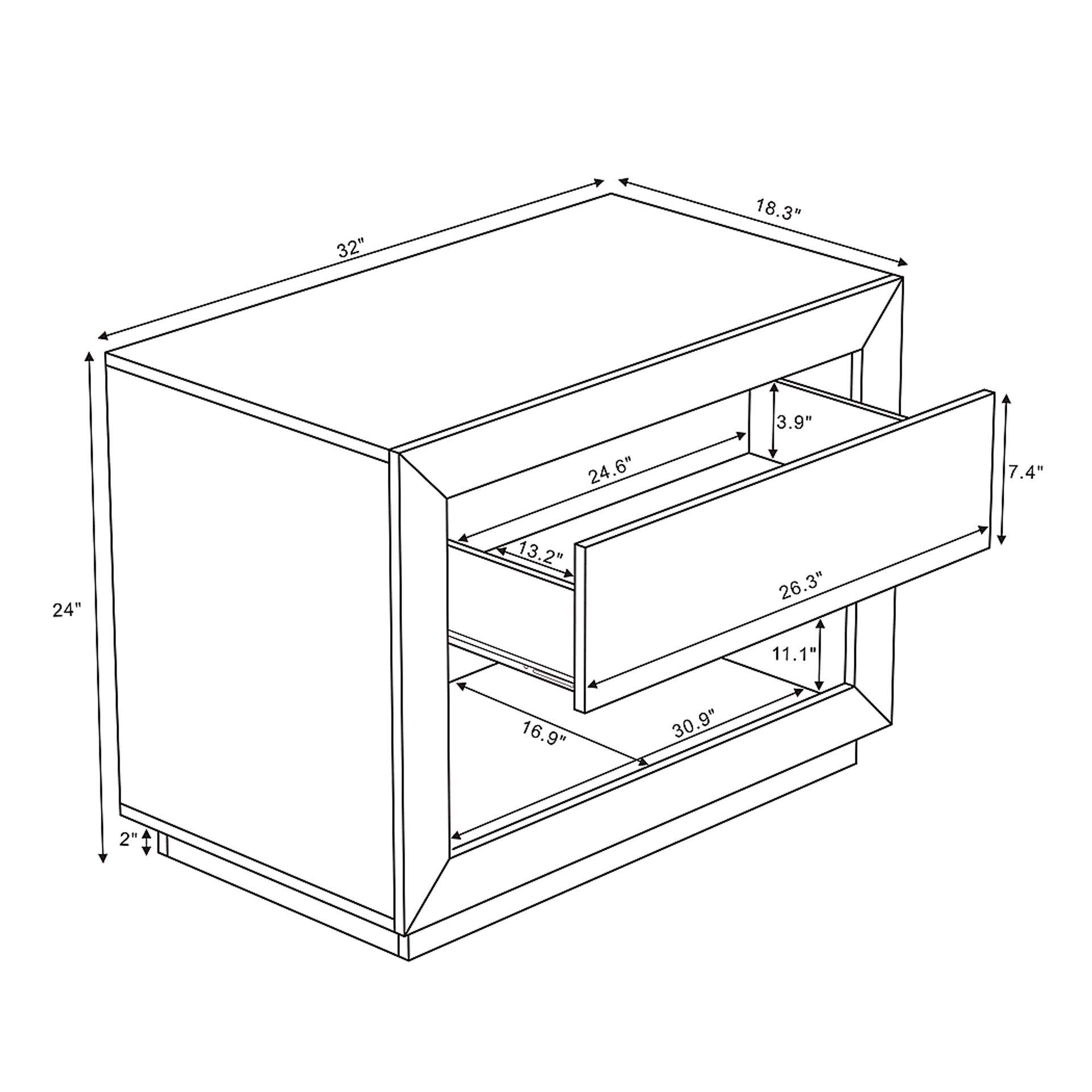 Masiva IV Charcoal Nightstand - Image 8