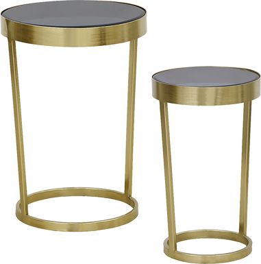 Massasoit Gold Side Table, Set of 2