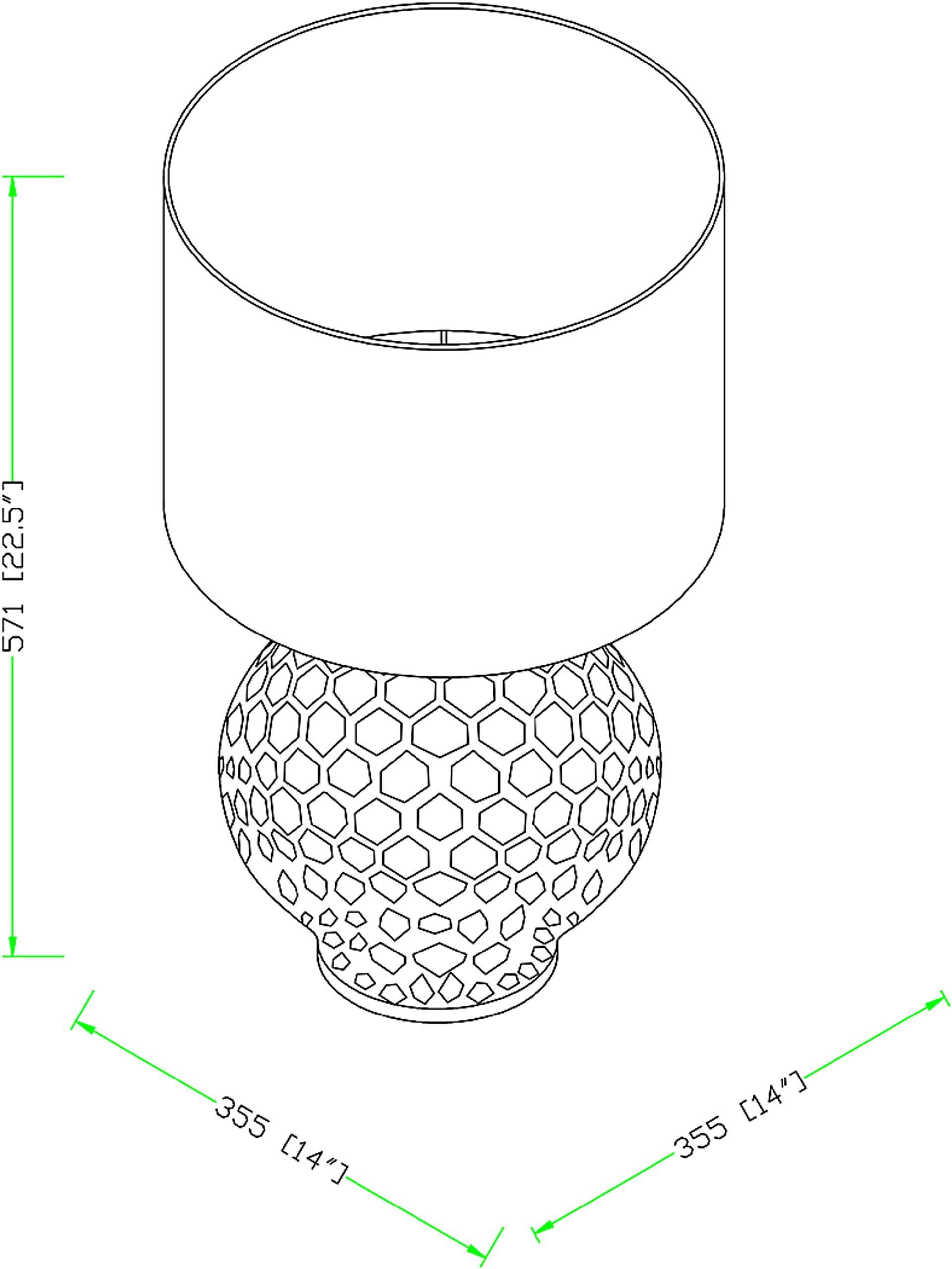Masser Circle Ivory Lamp - Image 6