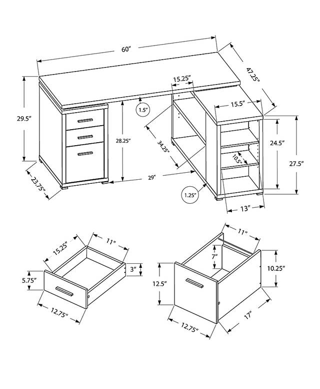Massillon Black Desk - Thumbnail - Image 4
