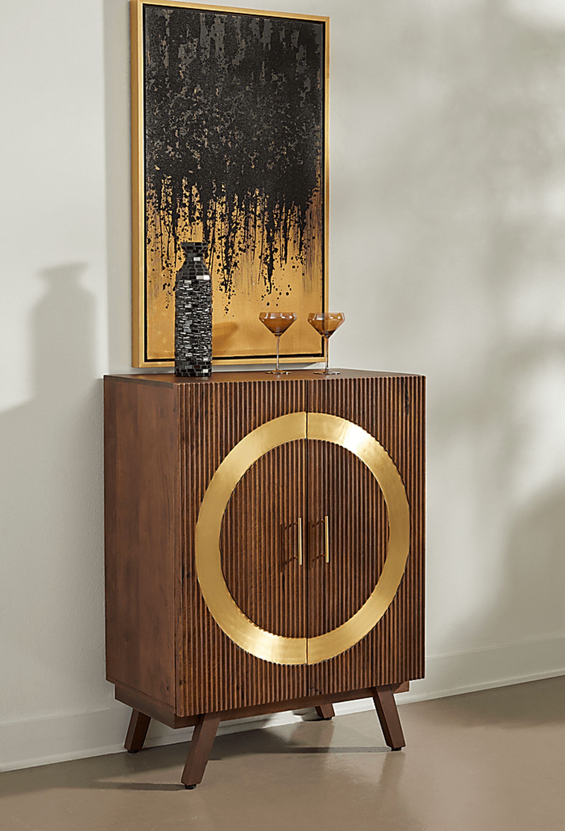 Matalin Brown Bar Cabinet - Image 2
