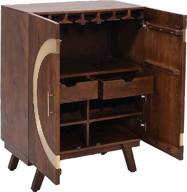 Matalin Brown Bar Cabinet - Thumbnail - Image 3