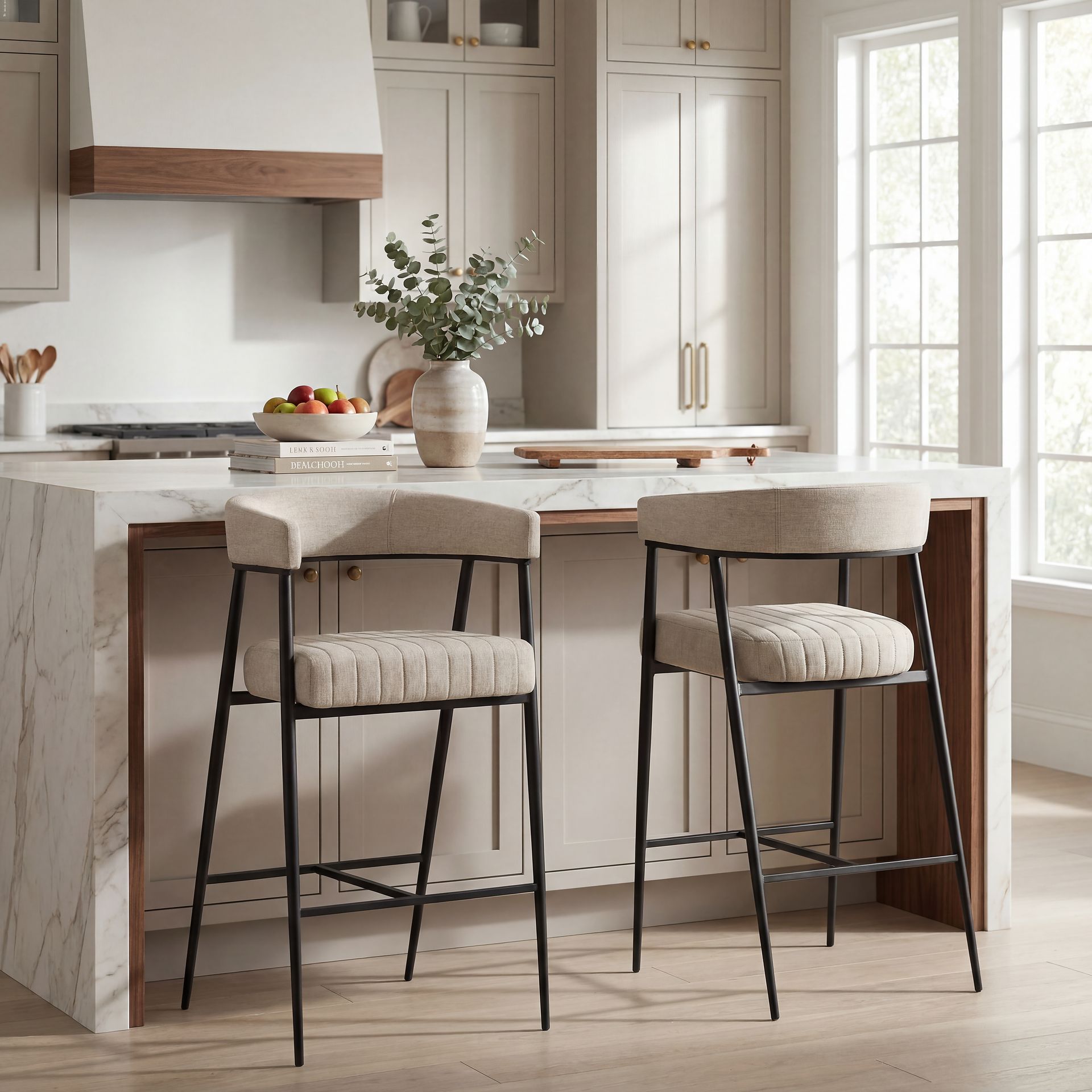 Mathis Cream Bar Stool - Image 5
