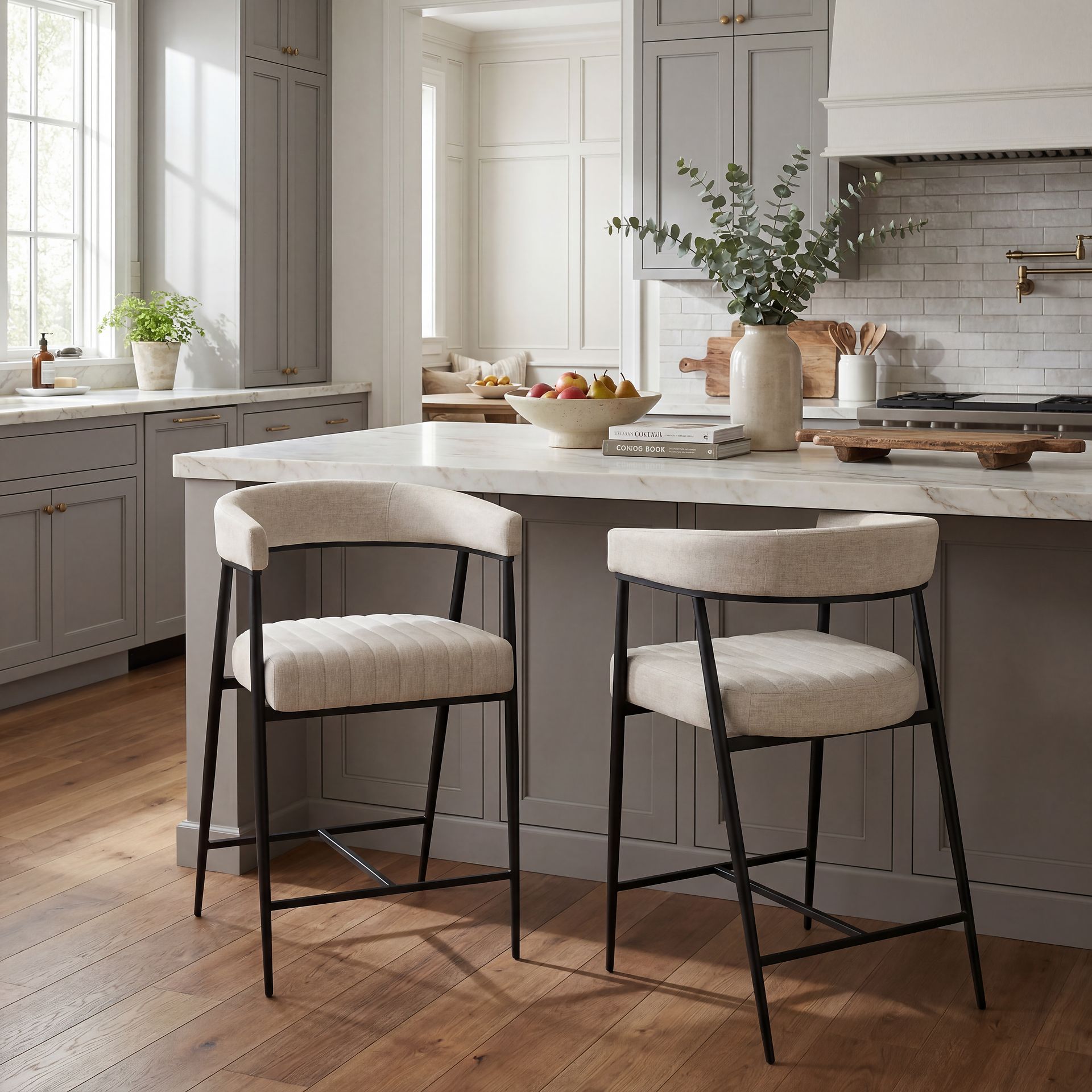 Mathis Cream Counter Height Stool - Image 5