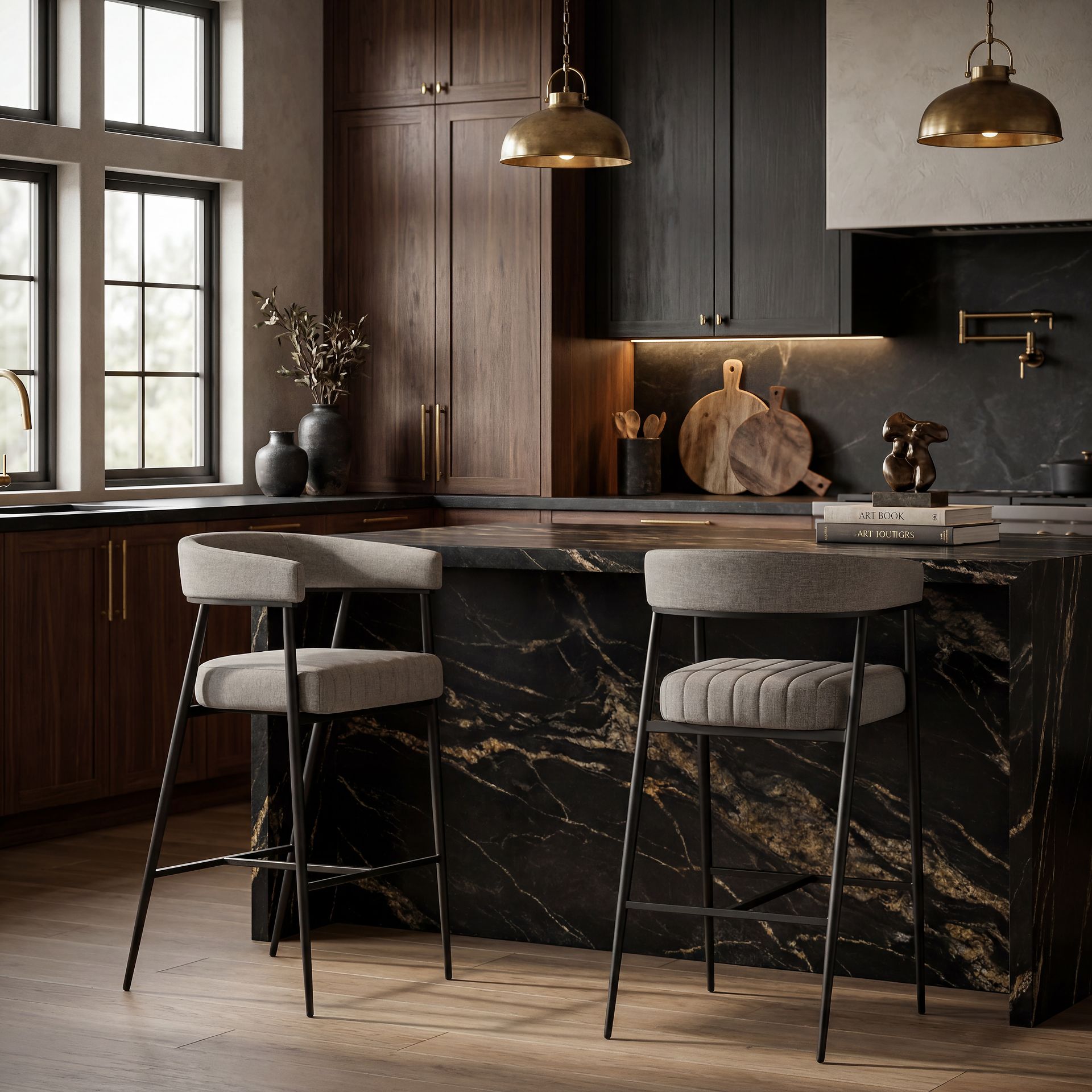 Mathis Gray Bar Stool - Image 4