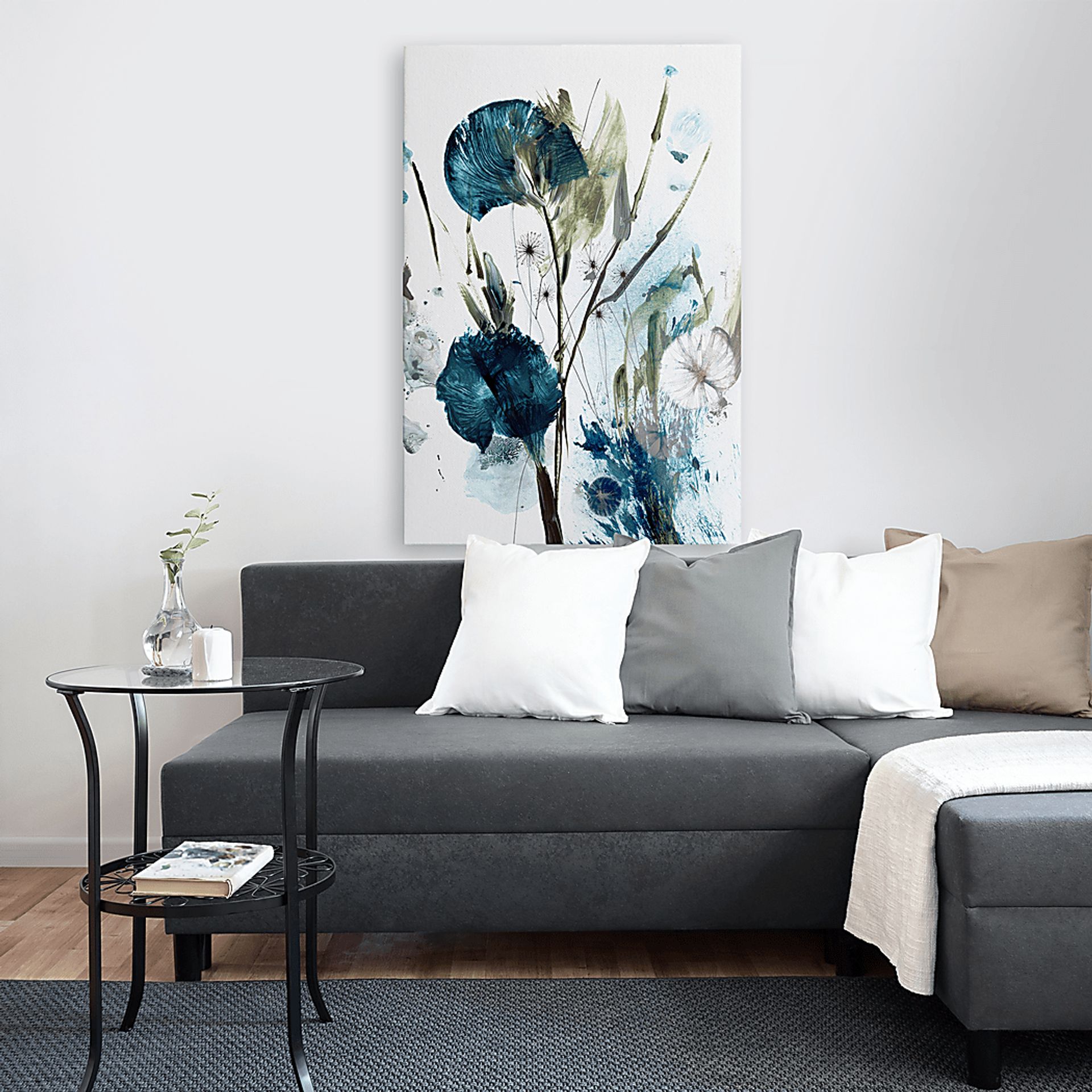 Matigo Teal Canvas Wall Art - Image 2