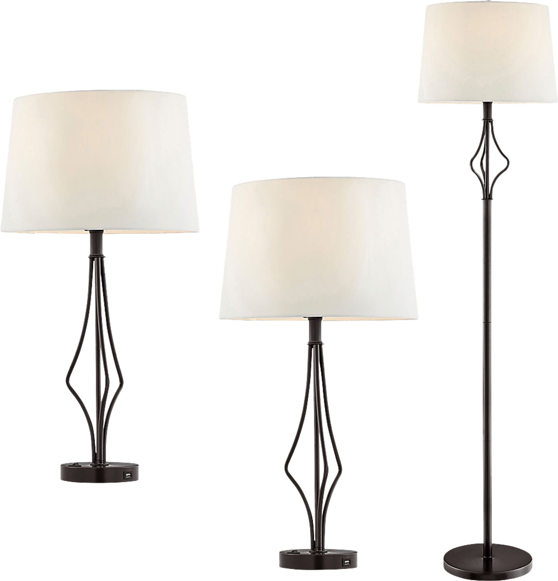 Matlida Summit Black Lamp, Set of 3 - Image 1
