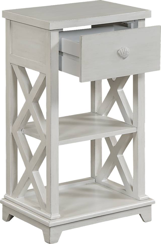 Matson White Chairside Table - Thumbnail - Image 3