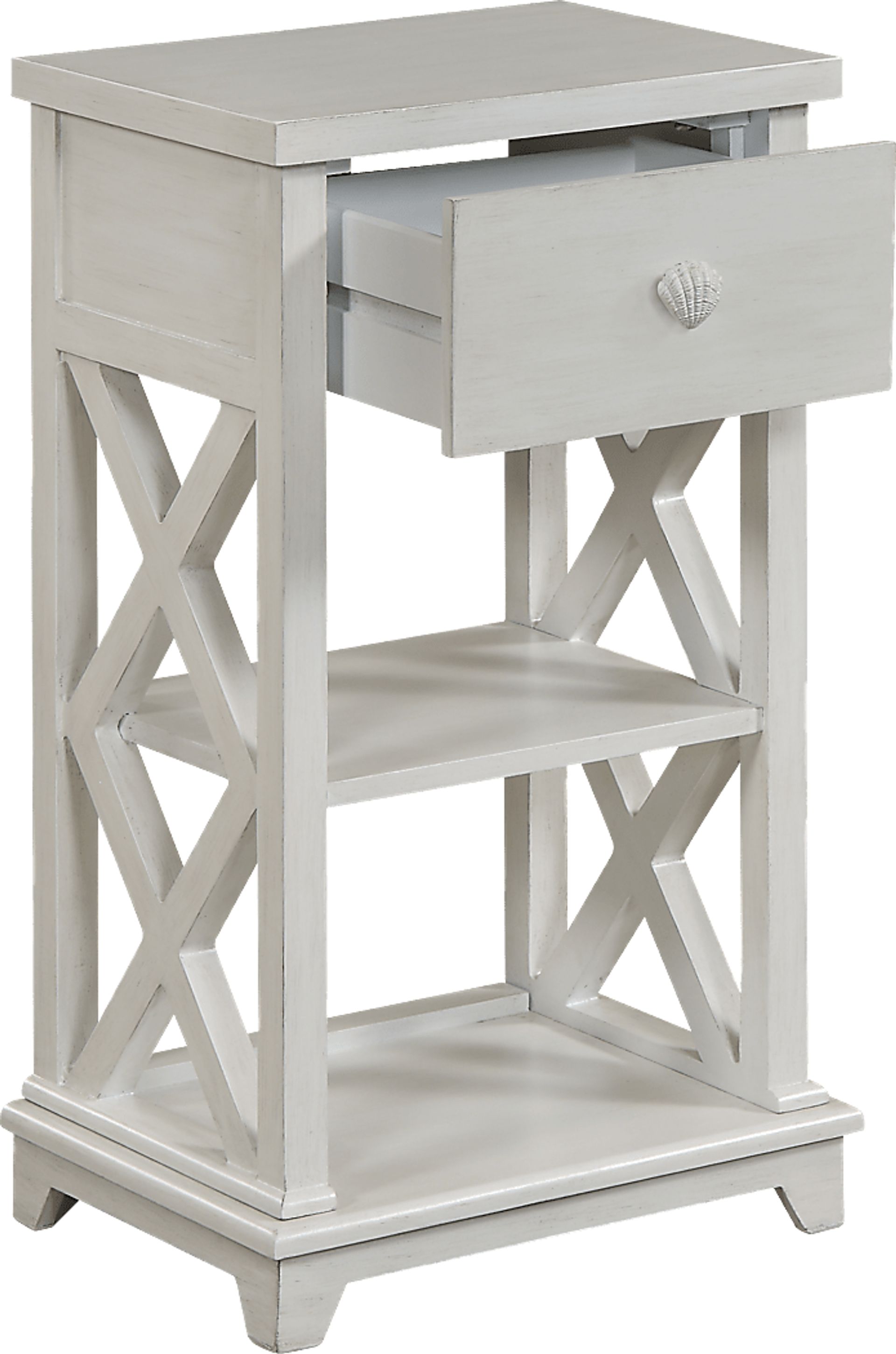 Matson White Chairside Table - Image 3