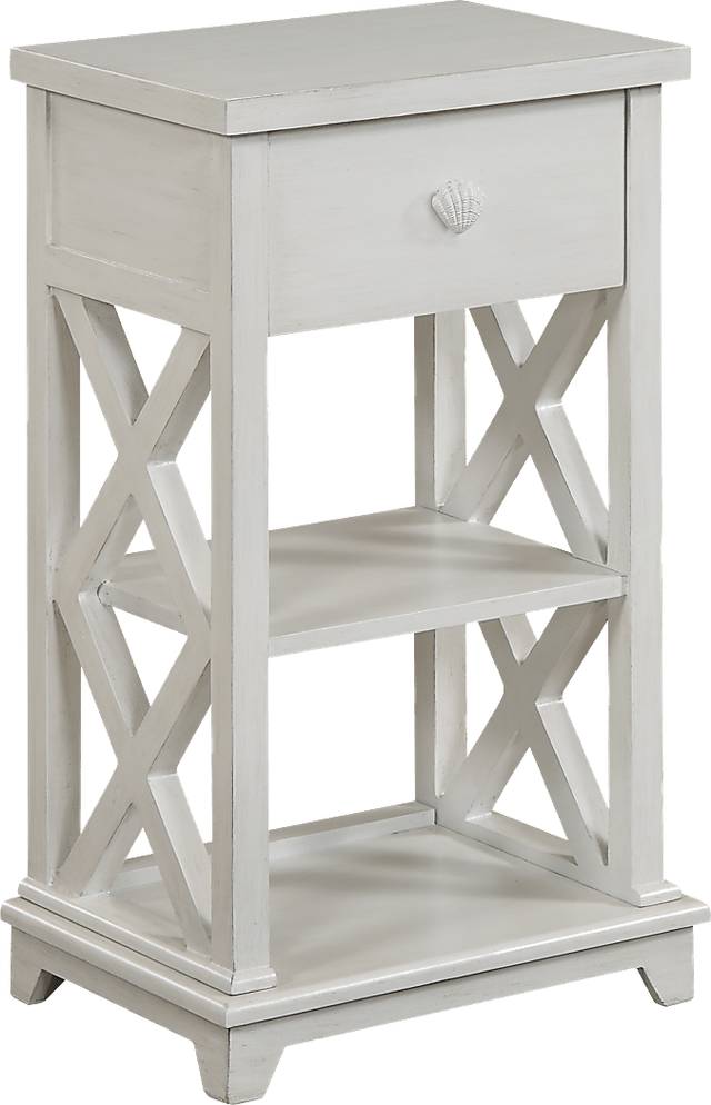 Matson White Chairside Table - Thumbnail - Image 1