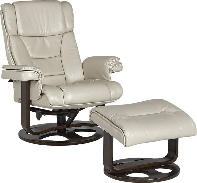 Matteo Taupe Chair & Ottoman - Thumbnail - Image 1
