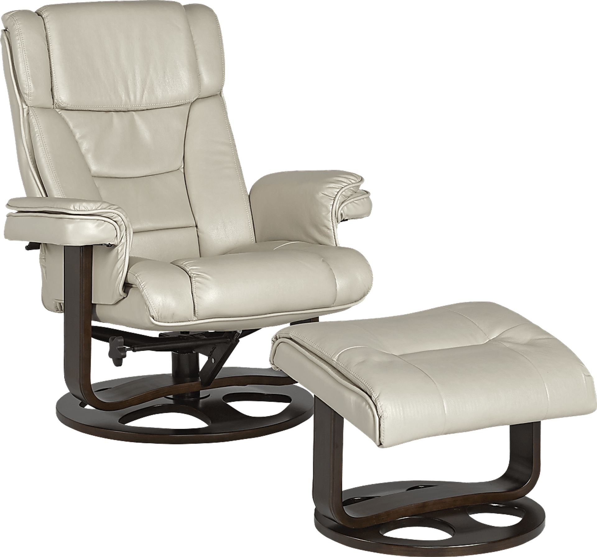 Matteo Taupe Chair & Ottoman - Image 1