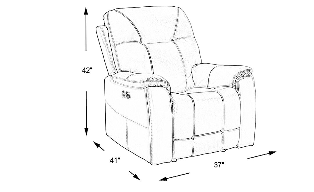 Matthews Cove Leather Triple Power Recliner