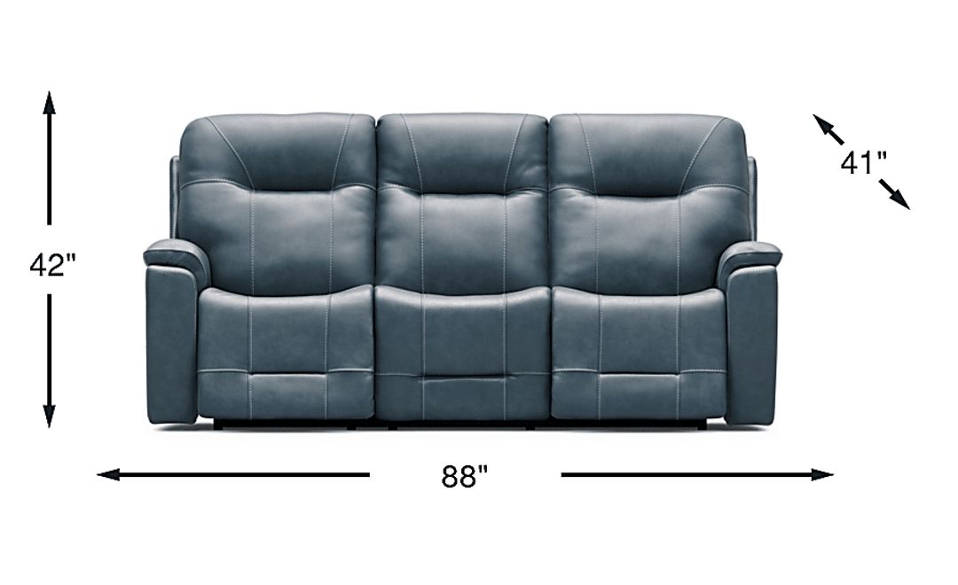 Matthews Cove Leather Triple Power Reclining Sofa