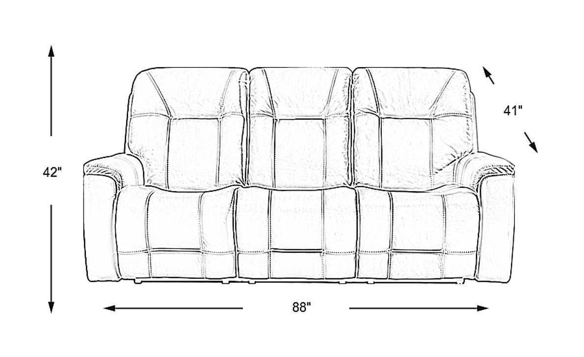 Matthews Cove Blue Leather Triple Power Reclining Sofa Rooms To Go