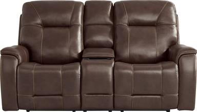 triple power reclining console loveseat